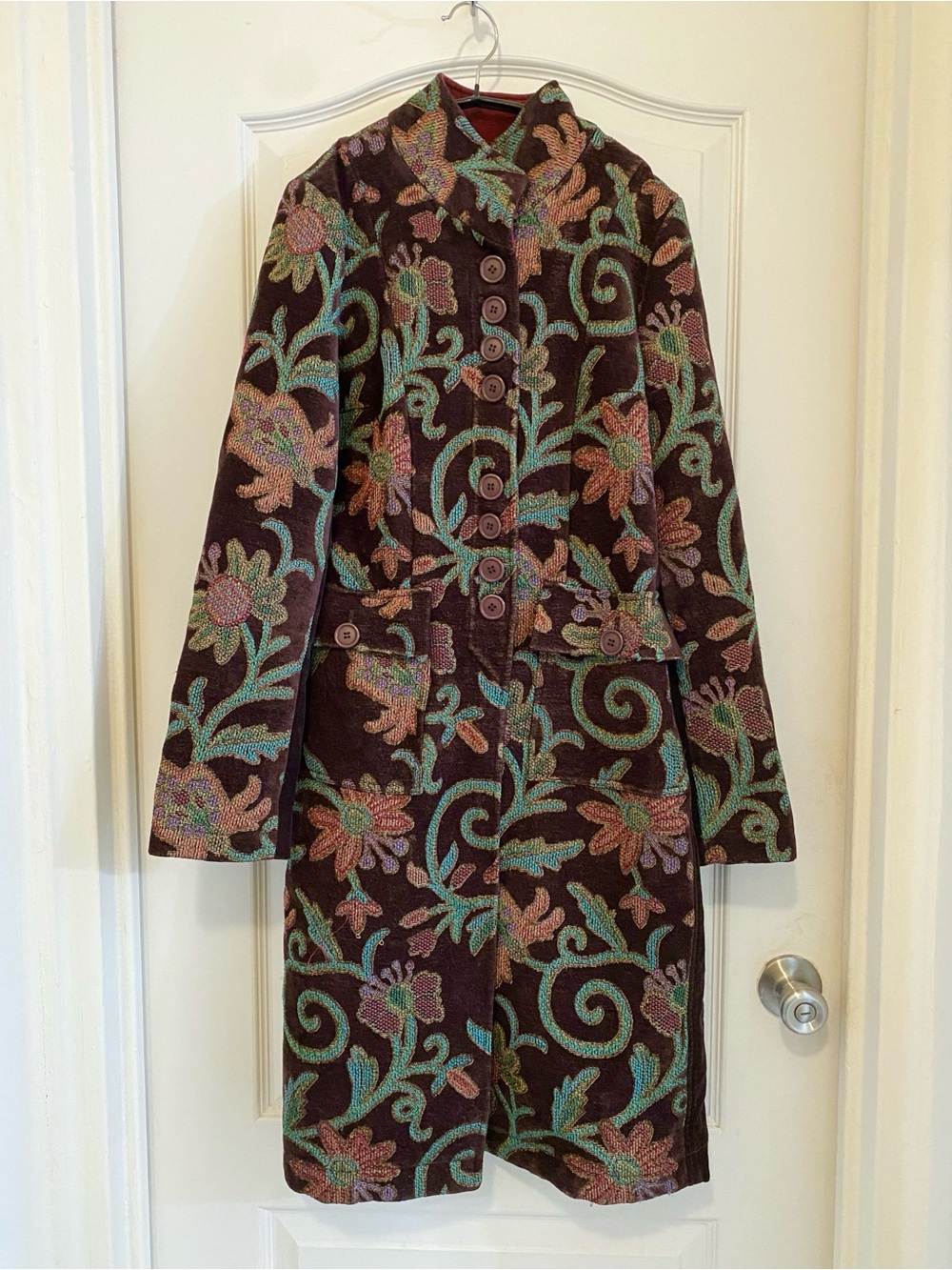 Vintage brown tapestry coat size Small